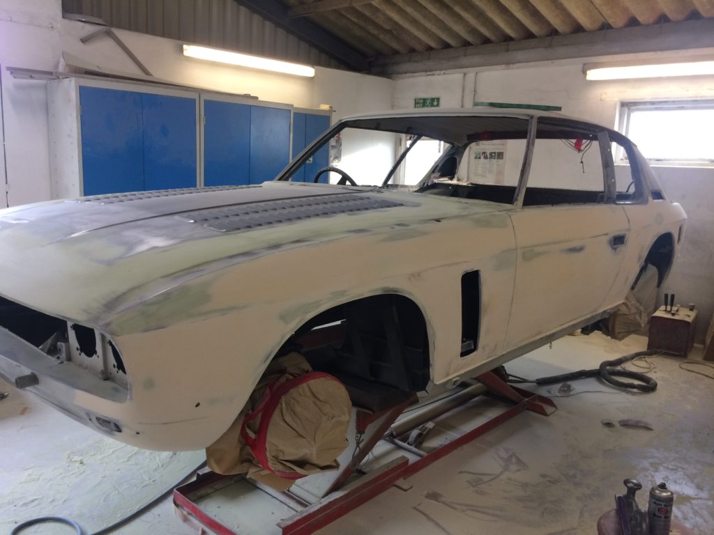 Jensen SP paint preperation